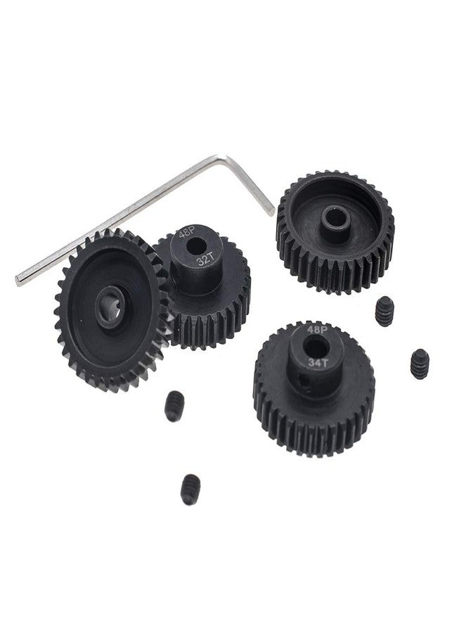 GTHELE 4pcs 48P Pinion Gear 3.175mm Set Hardened 32T 33T 34T 35T 48DP Pitch Gears RC Upgrade Part with Screwdriver - Image 2